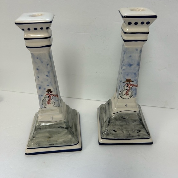 Vintage RCCL Portugal Tapered Hand Painted Candle Holders - Picture 2 of 8